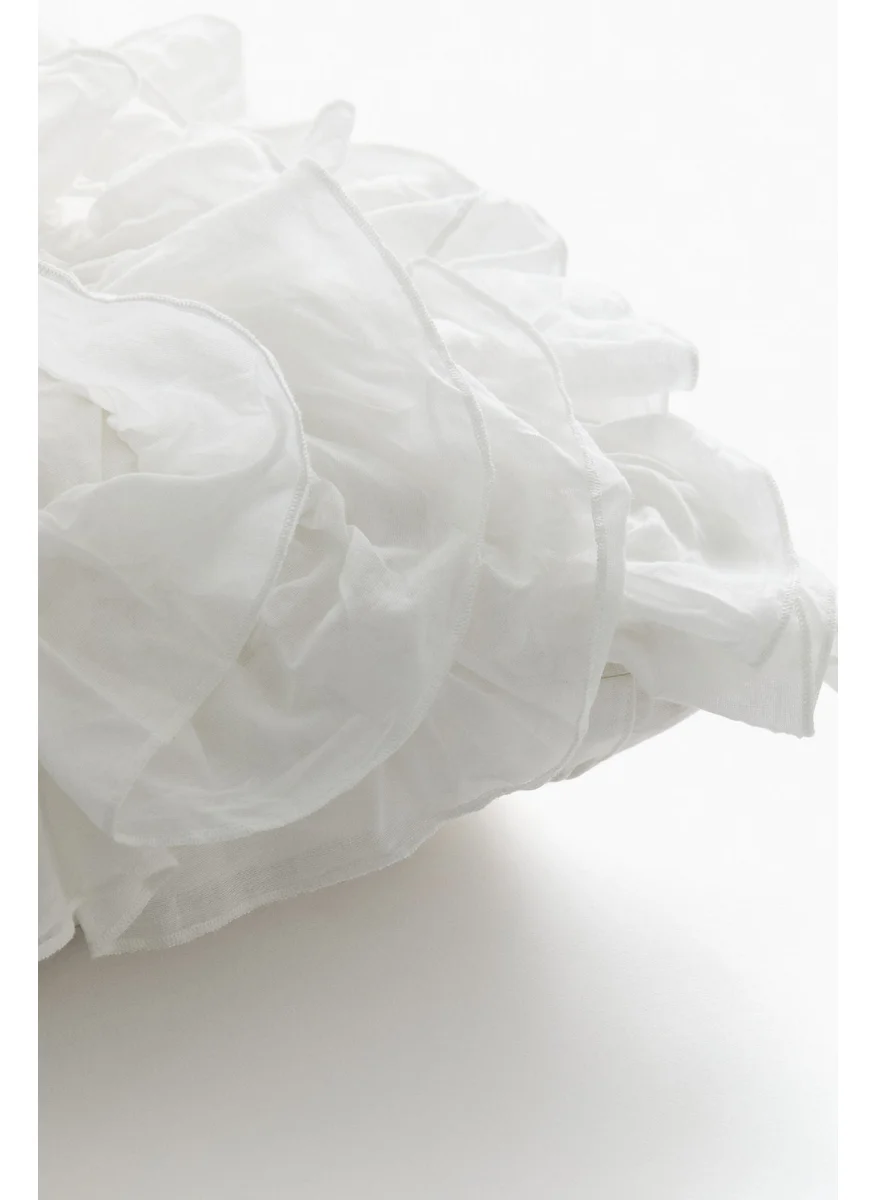 H&M Frilled Cotton Cushion Cover