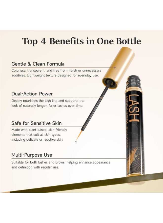 WM WESTERN MIRACLE - Nourishing Lash & Brow Serum – Enhances the Look of Fuller, Longer Eyelashes and Eyebrows – Gentle Formula for Sensitive Eyes – Vegan & Cruelty-Free – 0.17 fl oz (Pack of 2) - Image 1