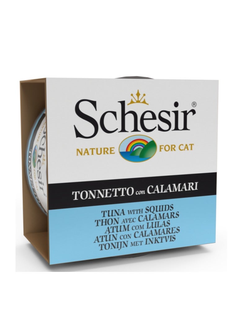 Schesir 14PC  Cat Wet Food-Tuna With Squids 85g - Image 2