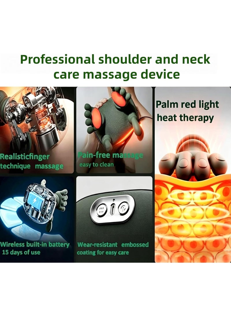 Best Art Bionic Heated Neck & Shoulder Massager | Portable Cordless 4D Shiatsu Deep Tissue Massager with Heat | Human Hand Simulation Kneading Massage for Neck, Back & Shoulder Pain Relief - Image 4