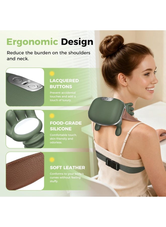 Best Art Bionic Heated Neck & Shoulder Massager | Portable Cordless 4D Shiatsu Deep Tissue Massager with Heat | Human Hand Simulation Kneading Massage for Neck, Back & Shoulder Pain Relief - Image 2