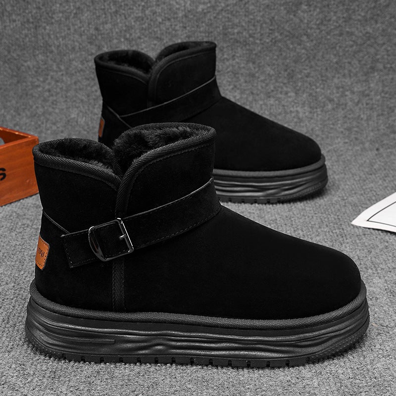 2025 Winter Thick-Soled Height-Increasing Snow Boots For Men And Women, Short Boots For Older Children, Short Warm Boots, Cotton Shoes - Image 3