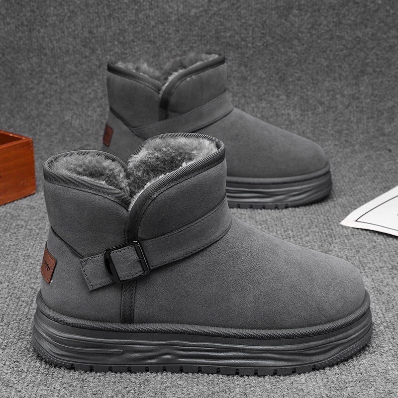 2025 Winter Thick-Soled Height-Increasing Snow Boots For Men And Women, Short Boots For Older Children, Short Warm Boots, Cotton Shoes - Image 2