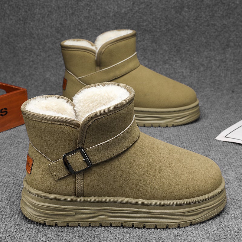 2025 Winter Thick-Soled Height-Increasing Snow Boots For Men And Women, Short Boots For Older Children, Short Warm Boots, Cotton Shoes - Image 4