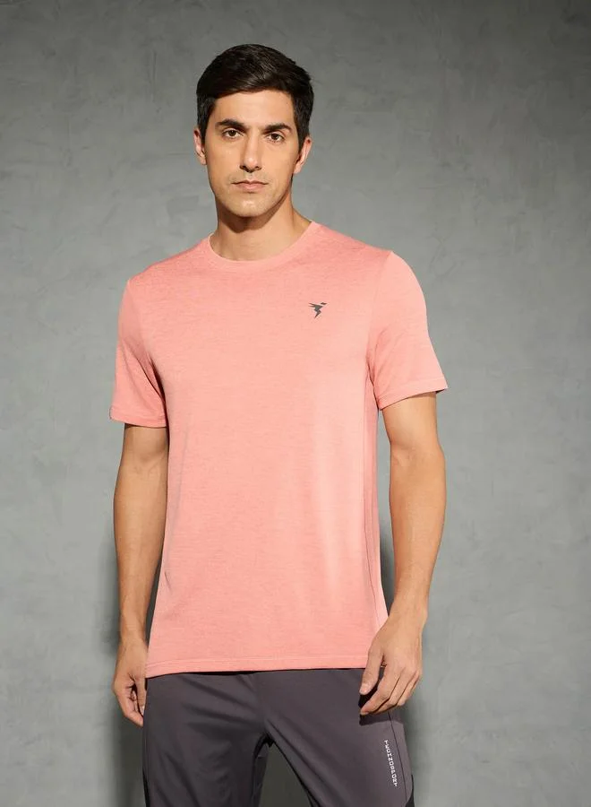 Technosport Technosport Men Solid Slim Fit Crew Neck T-Shirt