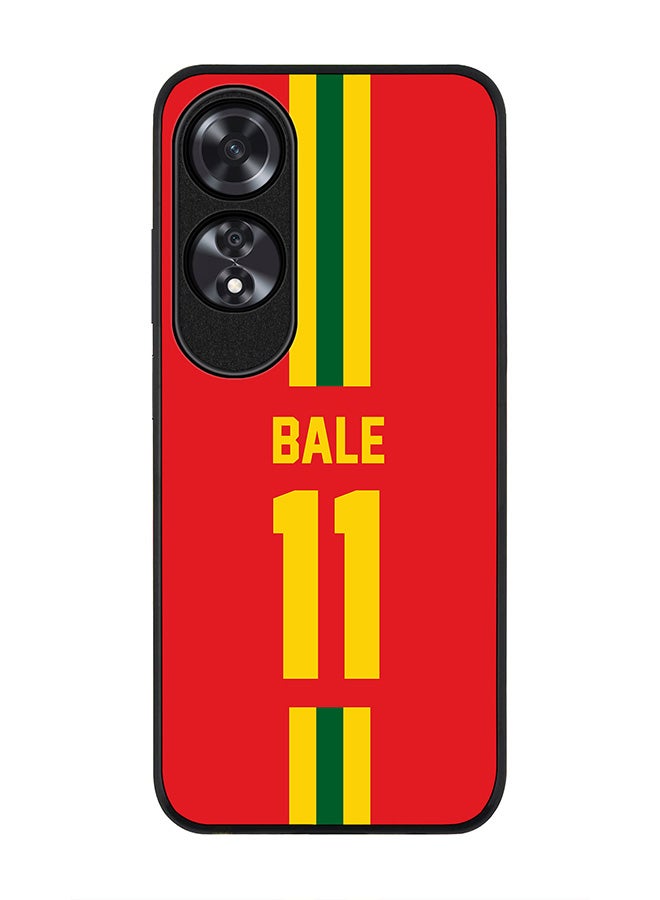 Stylizedd Rugged Black edge case for Oppo A60, Slim fit Soft Case Flexible Anti Drop TPU Gel Thin Cover -  Football Team - Wales, Player Name - Bale - Image 1