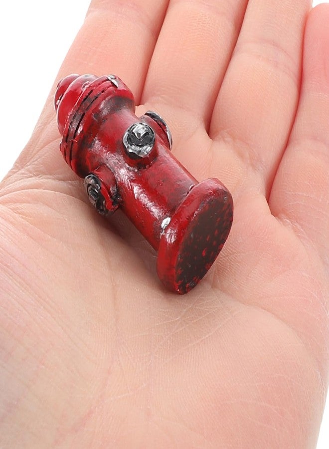 Garneck 2 Pcs Mini Fire Hydrant: Tiny Resin Fire Extinguisher Model for Dollhouse Decor - Firefighter Theme Cake Topper Photography Prop Fairy Garden Micro Landscape Ornament - Image 5