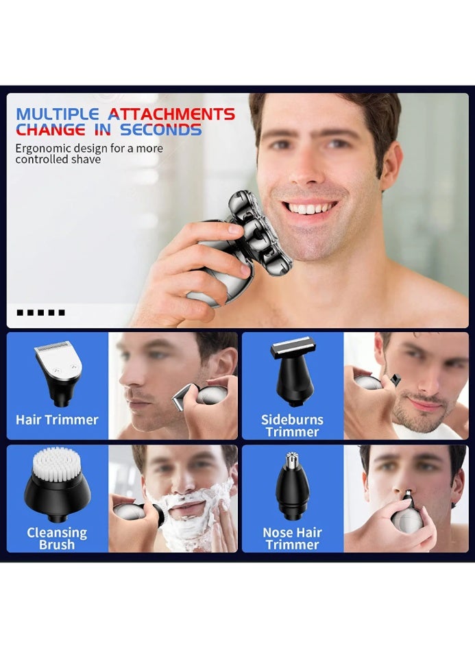 Electric Shaver 7D Floating Cutter Head Base Charging Portable Men Beard Trimmer Clipper bald Shaver Waterproof Shaving - Image 3