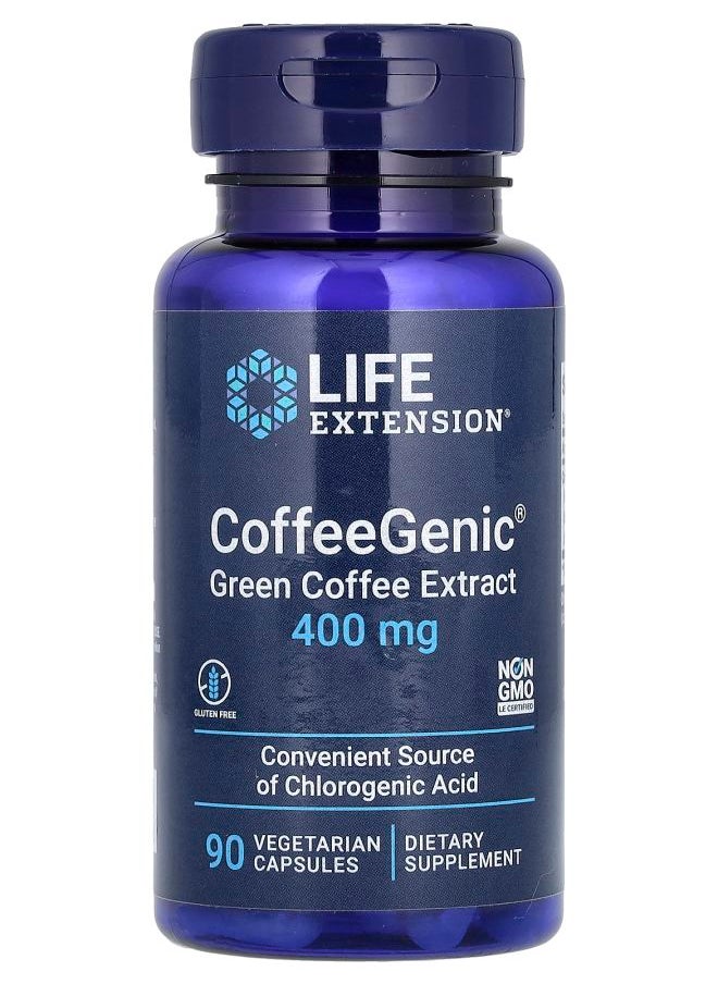 Life Extension CoffeeGenic Green Coffee Extract 400 mg 90 Vegetarian Capsules 