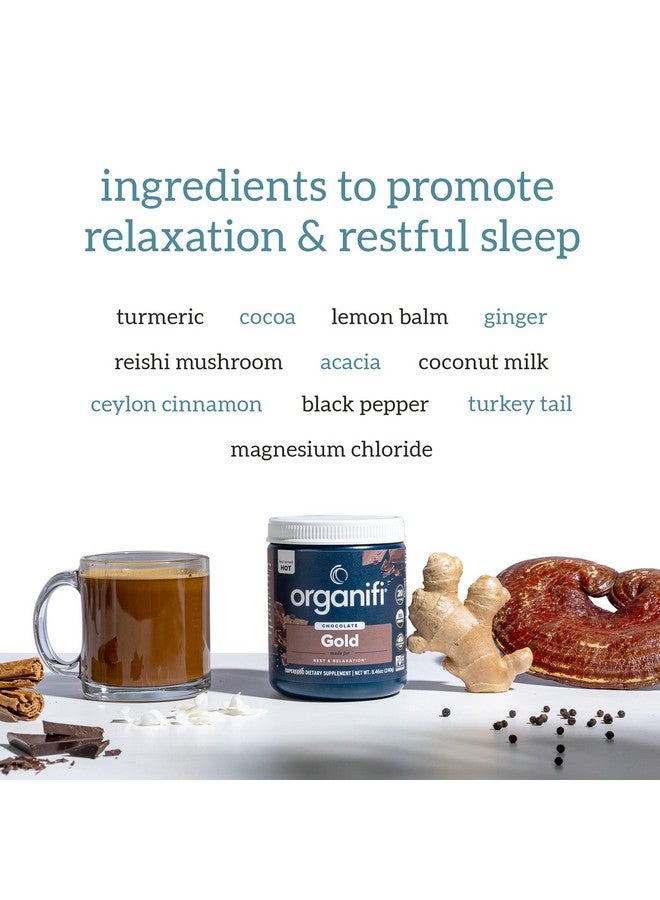 Organifi Organifi - Gold Chocolate - Superfood Supplement Powder - 20 Day Supply - Supports Restful Sleep, Immune Health and Recovery - Cocoa, Organic Turmeric and Reishi Mushroom Infused Golden Milk Drink Mix - Image 5