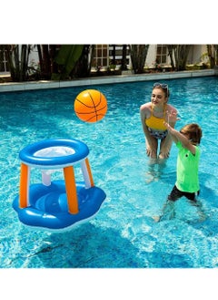 Cool Baby 4 Pieces Inflatable Volleyball Net & Basketball Hoops Pool Float Set with Inflatable Volleyball and Basketball Summer Pool Toys for Adults Family Pool Game  - Image 5