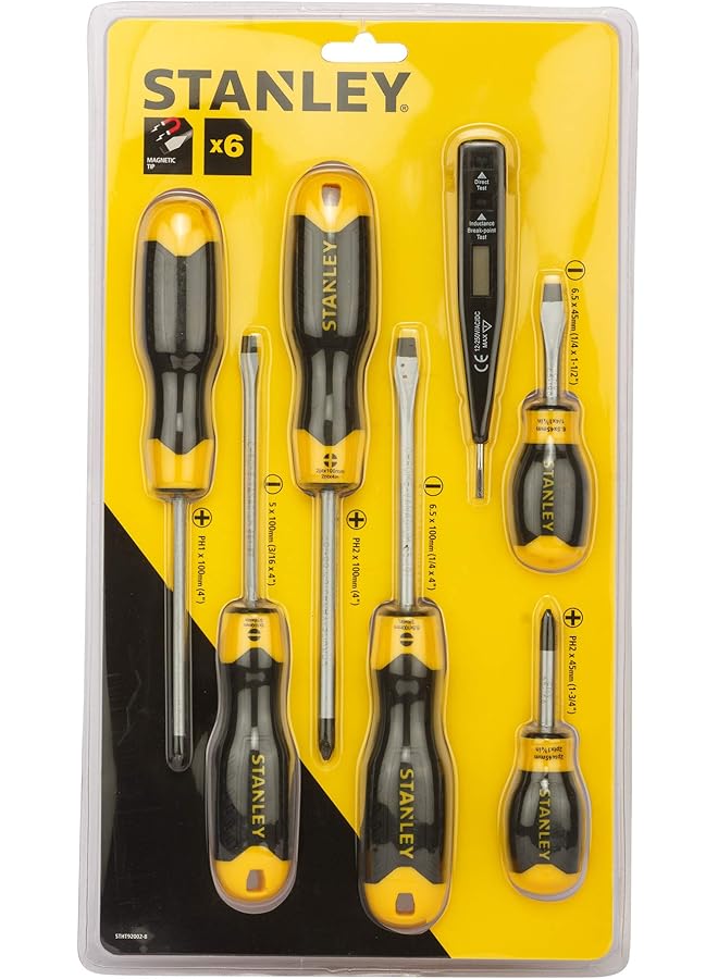 Stanley 6 Pcs Cushion Grip Screwdriver Set  - Image 1
