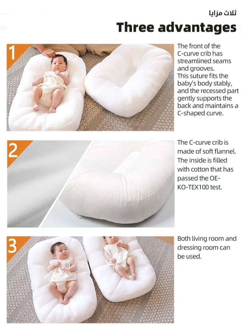 DOOKOO Baby Nest Bed, Newborn Nursery Pillow, Infant Breastfeeding Pillows, Toddler Bedding for Sleeping, Anti vomit Milk Headrest15 Degree Incline, for Better Night's Sleep - Image 5