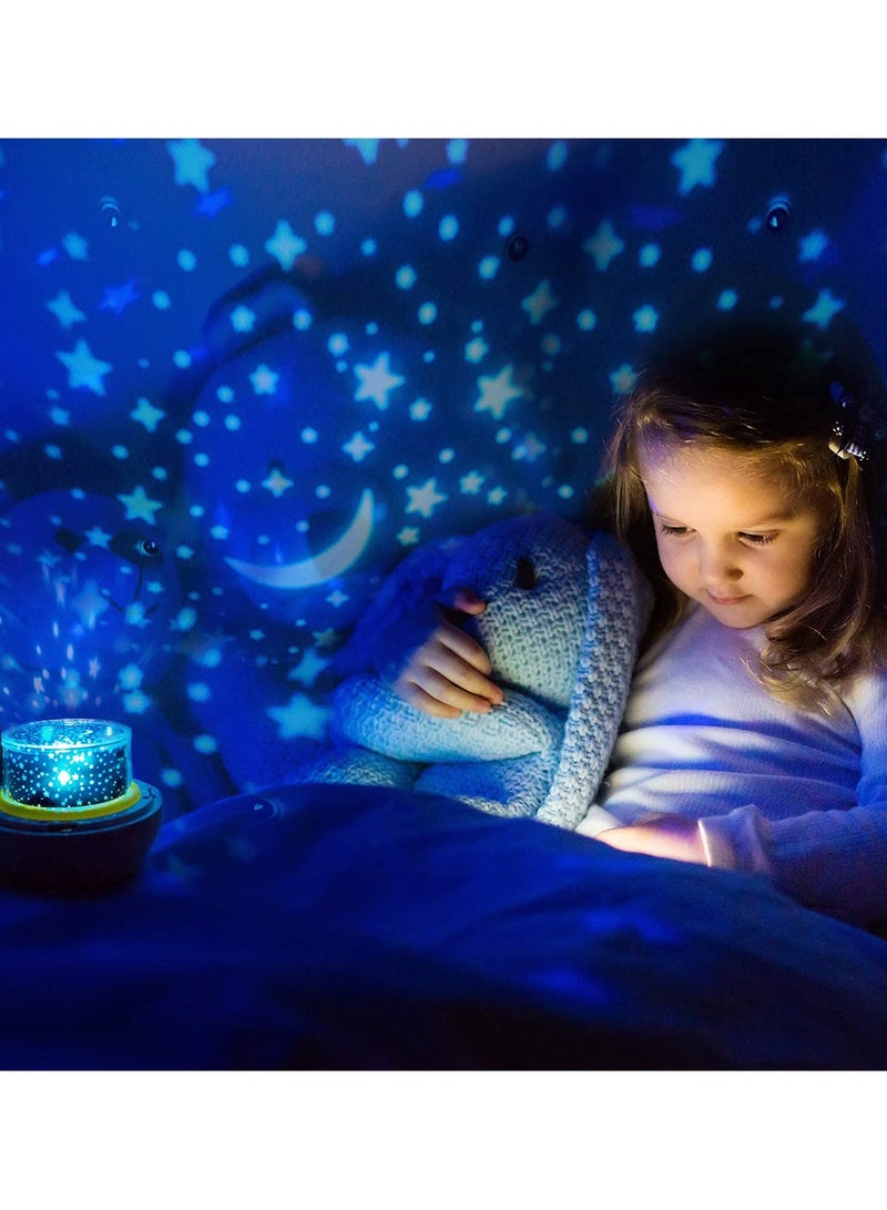 SYOSI Star Projector Night Light for Kids Starry Lamp 360 Rotating Romantic Planet Sky Projection Universe Kids with 5 Sets of Film - Image 2