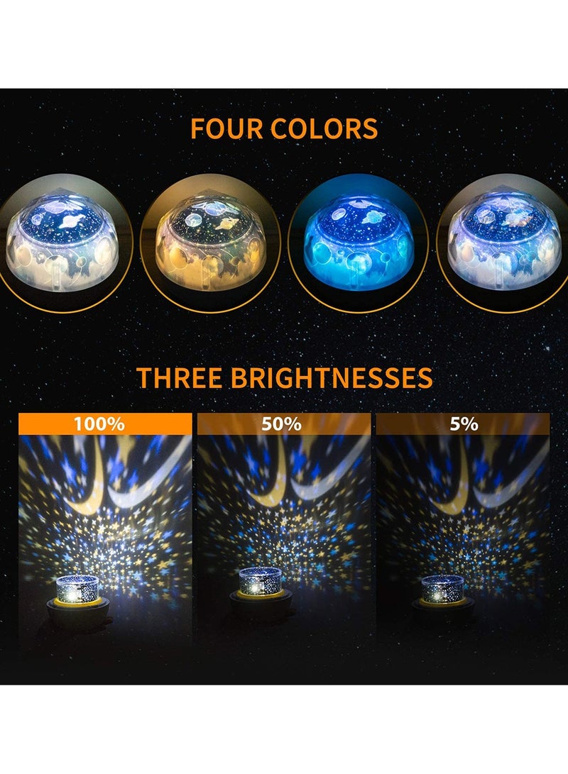SYOSI Star Projector Night Light for Kids Starry Lamp 360 Rotating Romantic Planet Sky Projection Universe Kids with 5 Sets of Film - Image 5