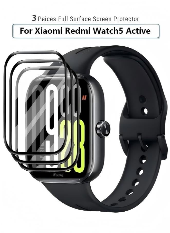 3 Pcs Screen Protectors for Redmi Watch 5 Active Ultra-HD Full Coverage Screen Protector Film - Image 1