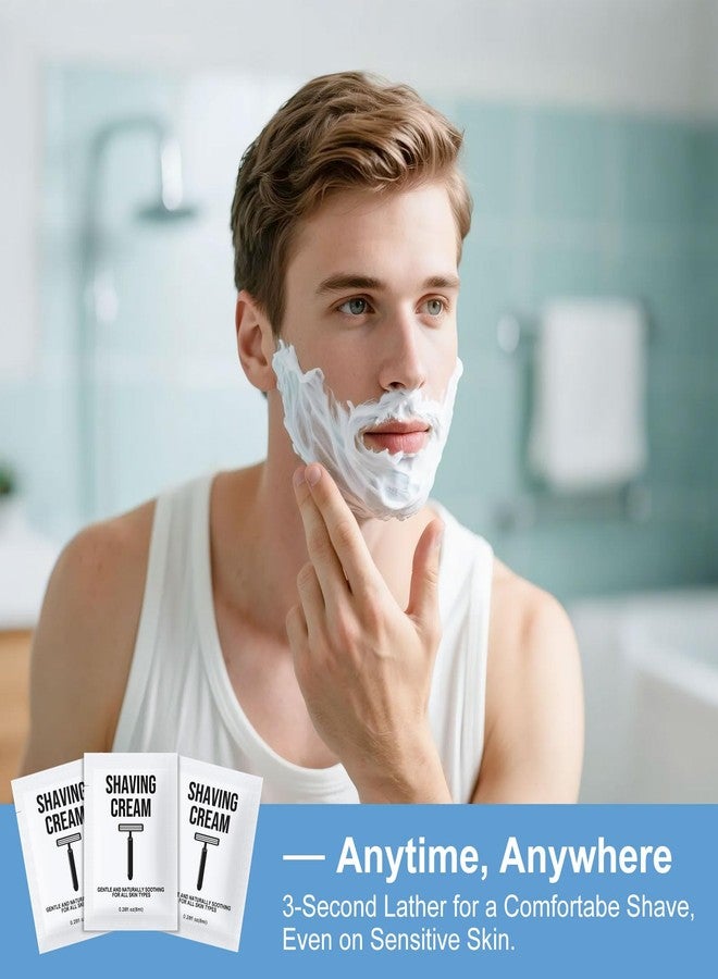 Twoworld Travel Shaving Cream Bulk for Men 8ml/0.28fl oz,Disposable Shaving Cream in Bulk Individual Travel Shave Cream for Hotel Homeless Charity Home Nursing(Unscented,Pack of 50) - Image 5