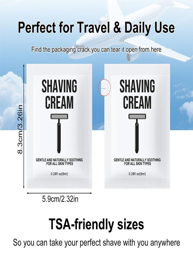 Twoworld Travel Shaving Cream Bulk for Men 8ml/0.28fl oz,Disposable Shaving Cream in Bulk Individual Travel Shave Cream for Hotel Homeless Charity Home Nursing(Unscented,Pack of 50) - Image 2