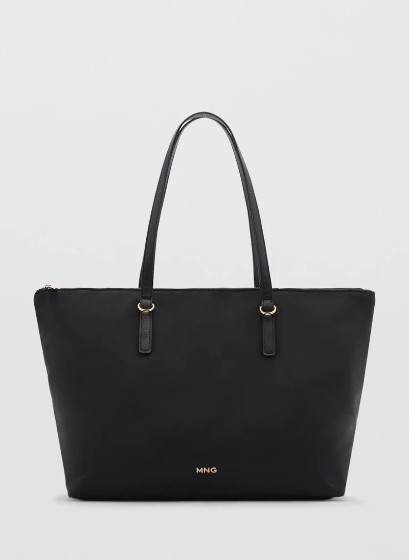 MANGO Nylon shopper bag