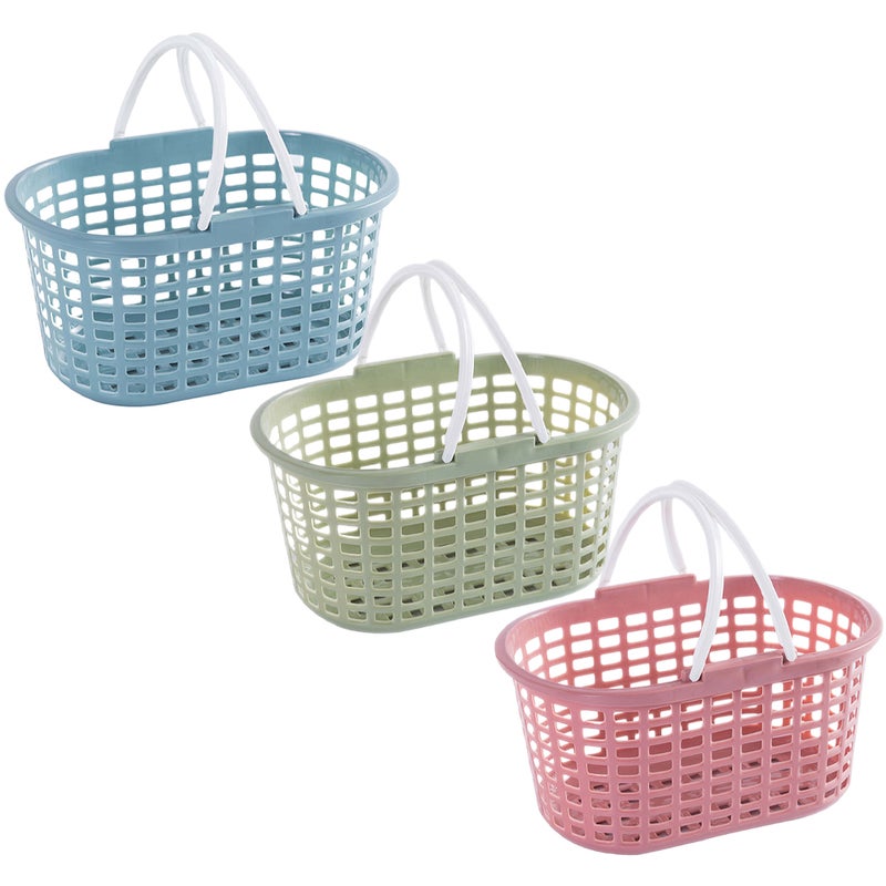 6 Pcs Portable Shower Tote Storage Basket with Handle Bathroom Supplies - Image 5