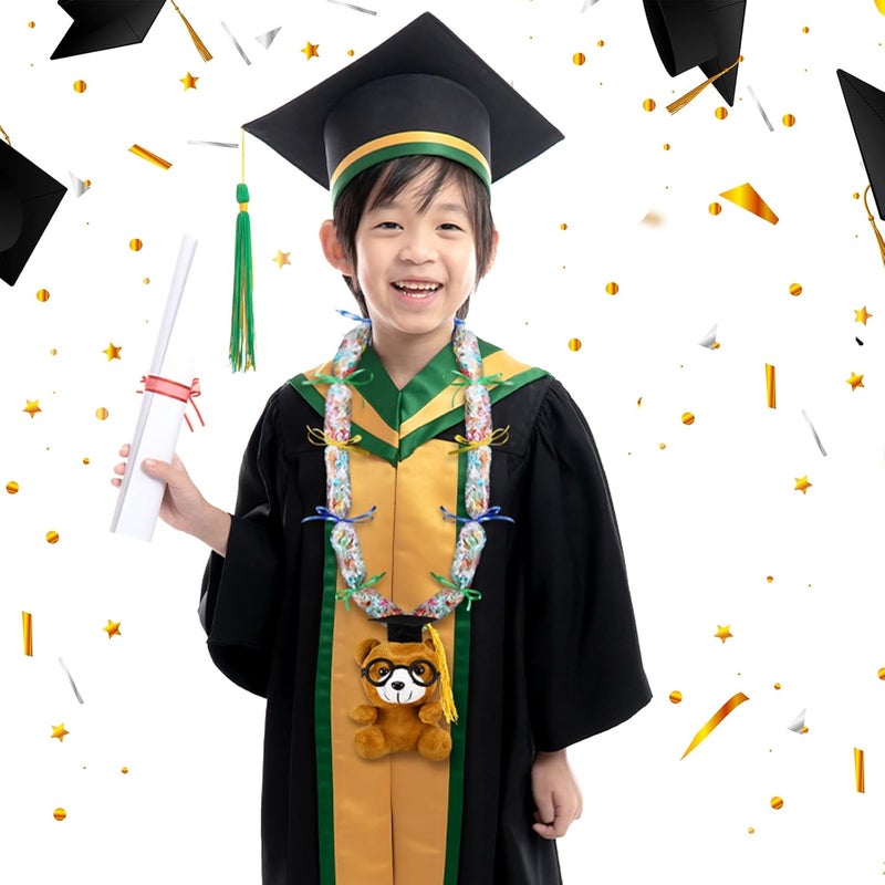 Glenmal 12 Pcs Graduation Stuffed Animal Candy Lei Making Kit Included 2 Inch x 110 yd Lei Bags 3 Rolls Ribbon 8 Animals Bulk 1 Roll Poly Tubing Class of 2025 Graduation Gift Kit - Image 2
