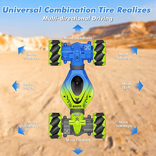 Fosgoit Gesture RC Car, 2.4GHz 4WD Gesture Sensing RC Stunt Car Toys for 6-12 Years Old Boys Girls, Hand Controlled Remote Drift Twist Offroad 360° Rotation with Lights Music for Birthday Gifts - Image 4