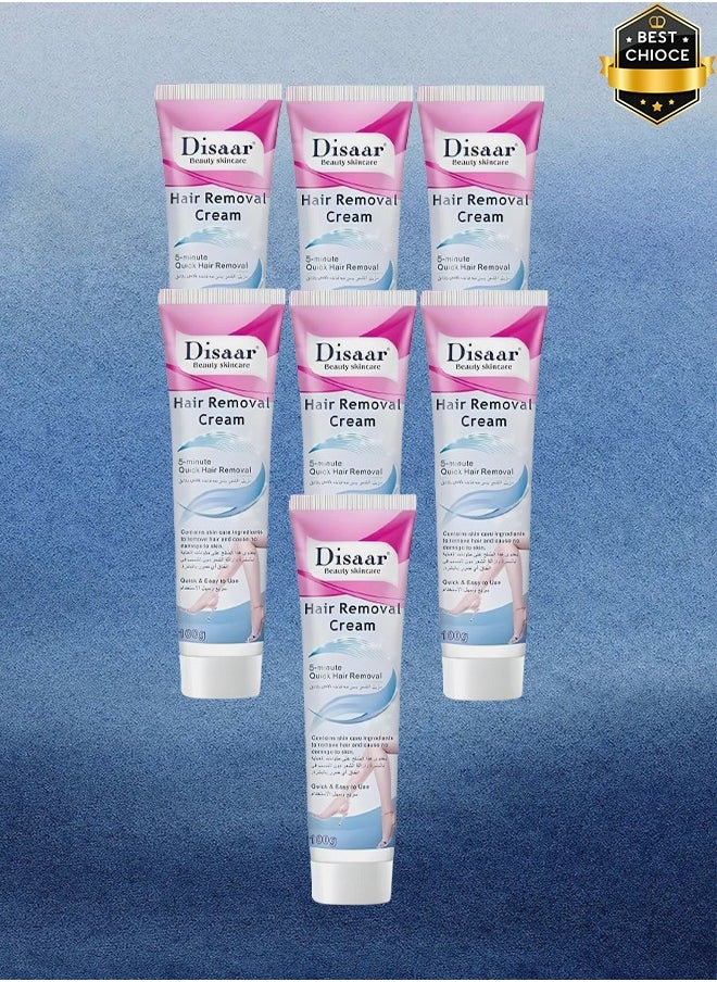 Disaar - 7 Pieces Skin Care 5 Minutes Super Fast Hair Removal Cream 100 Grams - Image 1
