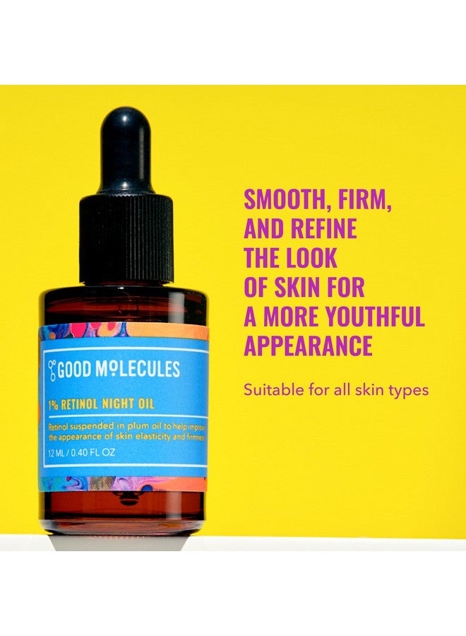زيت ليلي من جود موليكلز يحتوي على ١٪ ريتينول ١٢ مل/٠.٤٠ أونصة - زيت للوجه مع الريتينول وزيت البرقوق وبذور ثمر الورد - عناية مرطبة مضادة للشيخوخة لبشرة الوجه - Image 2