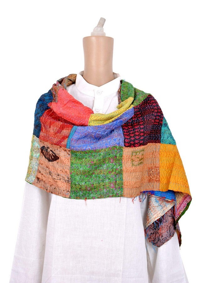 Prijam Women's art silk Stole (R3 24_ Multicoloured_ Regular) - Image 3