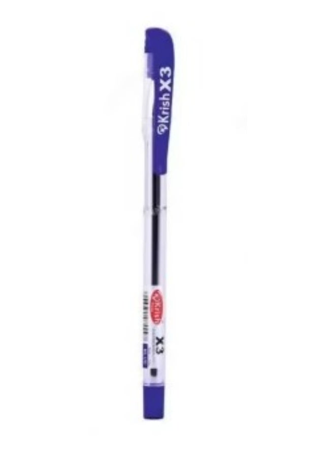 Krish 50-Piece X3 Ballpoint Pen 0.7mm Tip Blue Ink - Image 2