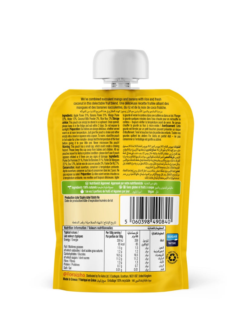 For Aisha Banana Mango And Coconut With Rice Puree 100g - Image 2