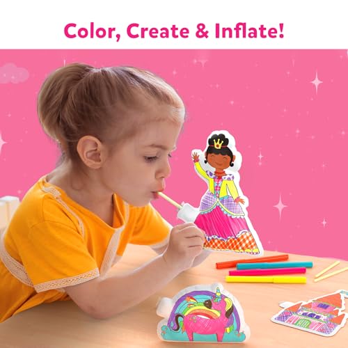 Skillmatics Inflatable Art for Kids - 3D Unicorns & Princesses, Preschool Craft Kits, Fun DIY Activity, Coloring Set, Gifts for Boys & Girls Ages 4, 5, 6, 7 - Image 2