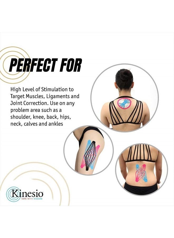 Kinesio Taping - Elastic Therapeutic Athletic Tape Tex Gold FP - Black – 2 in. x 13 ft - 2 Pack  - Image 3