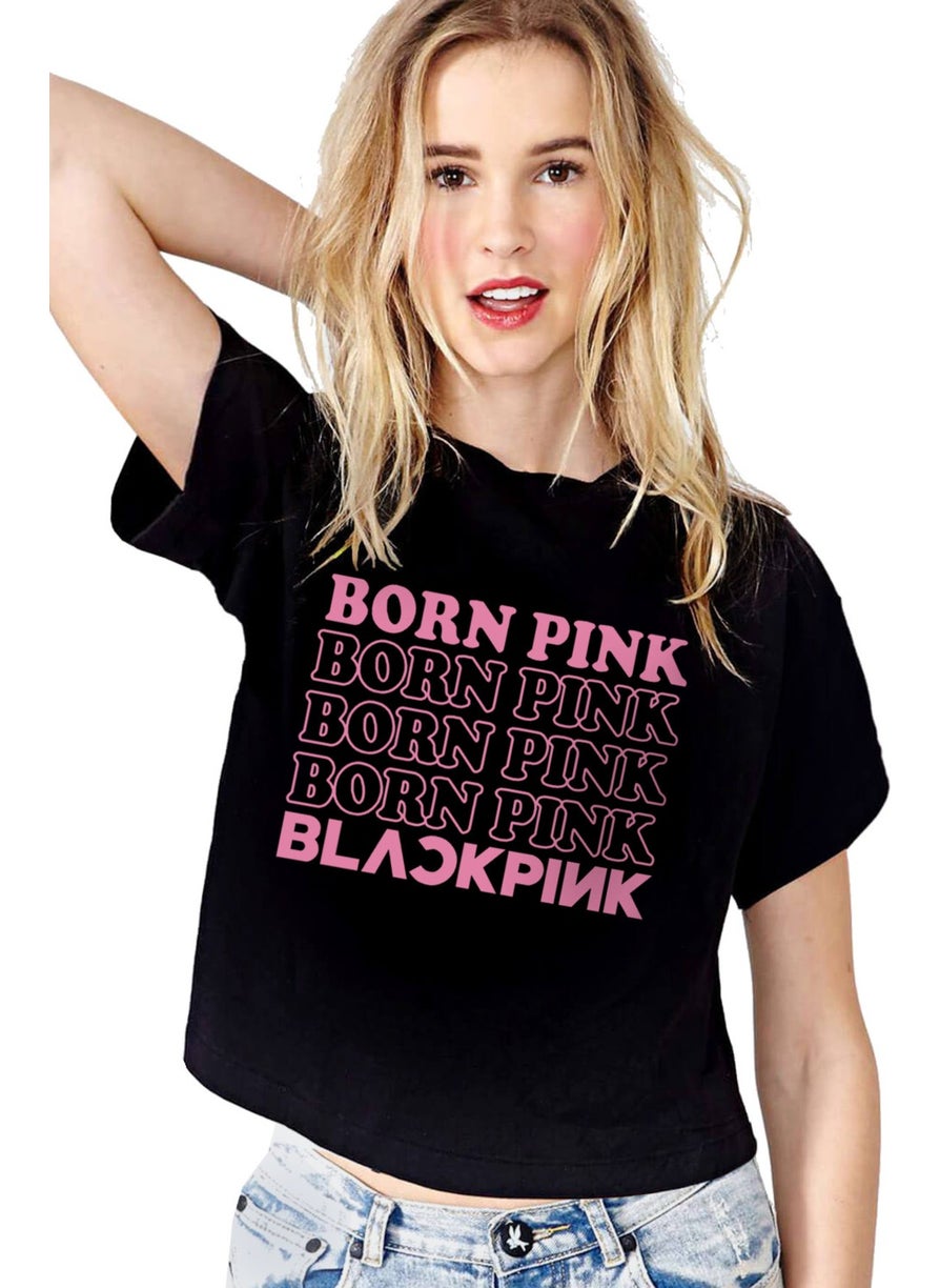 Pink Doğan Blackpink Black Short Crop Top Women's T-Shirt - pzsku/Z5BCFED5EF77928AD4597Z/45/_/1725789959/650c38da-1aff-4bb3-bf2a-9b965aa2d82d