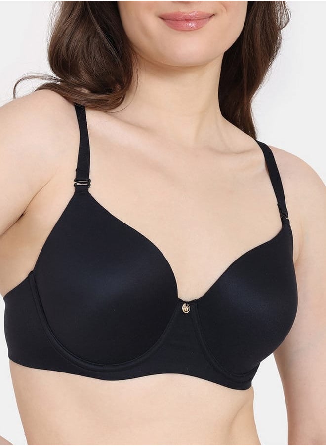 zivame Zivame Solid Padded Wired T-shirt Bra with Hook and Eye Closure  - Image 4