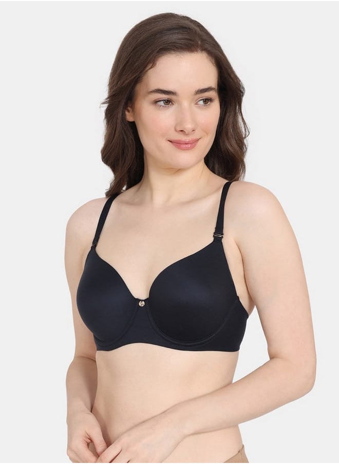 zivame Zivame Solid Padded Wired T-shirt Bra with Hook and Eye Closure  - Image 1