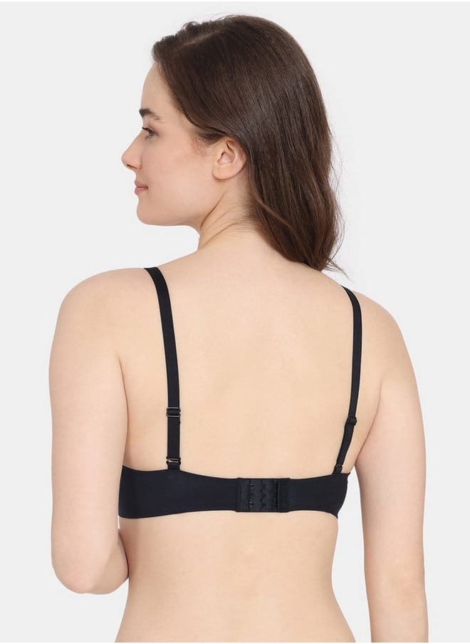 zivame Zivame Solid Padded Wired T-shirt Bra with Hook and Eye Closure  - Image 2
