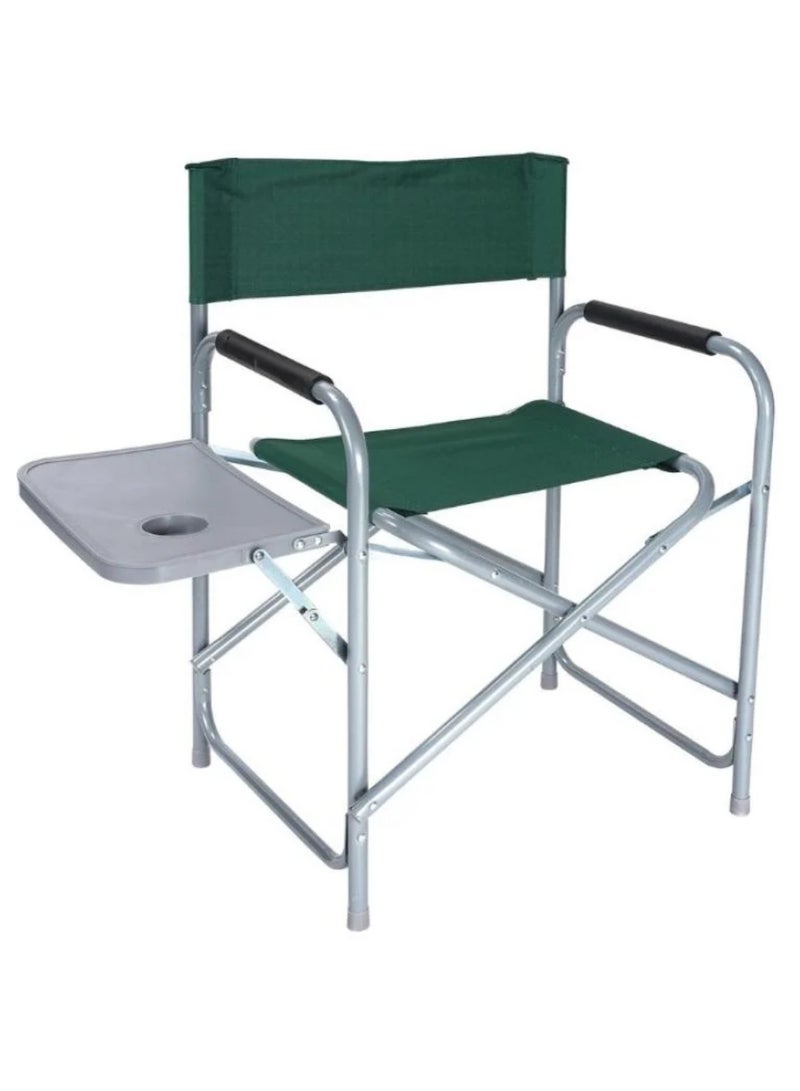 ALSAEED Foldable Camping Chair with Side Table and Cup Holder, Supports Up to 120 kg, Perfect for Outdoor Activities - Image 1