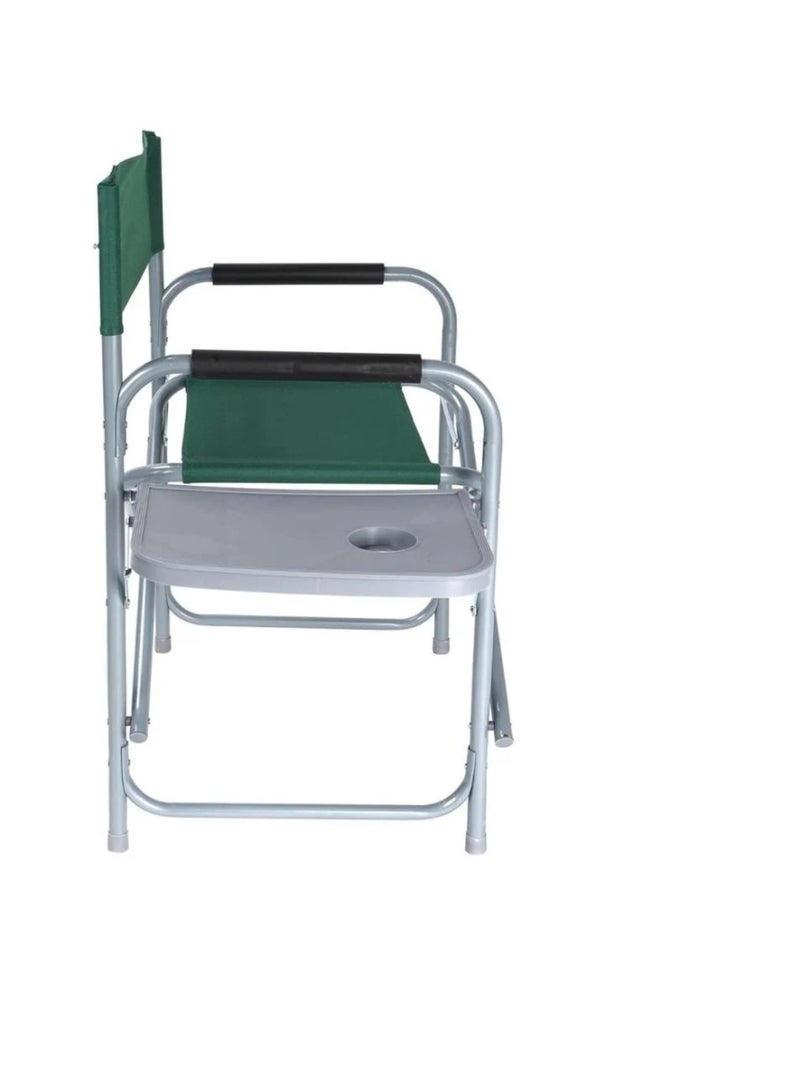 ALSAEED Foldable Camping Chair with Side Table and Cup Holder, Supports Up to 120 kg, Perfect for Outdoor Activities - Image 2