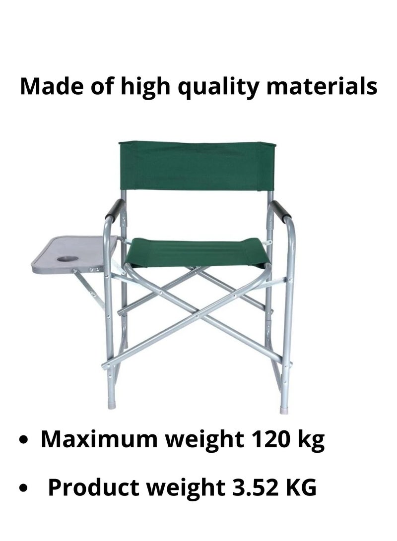 ALSAEED Foldable Camping Chair with Side Table and Cup Holder, Supports Up to 120 kg, Perfect for Outdoor Activities - Image 5