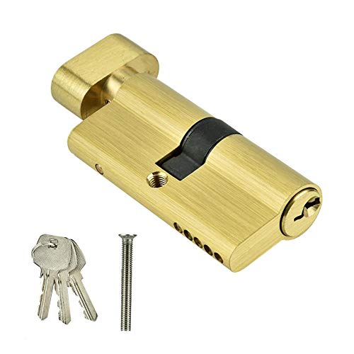 Zopsc 65mm Cylinder Lock Copper Single Open Anti-Theft Door Lock Cylinder with Keys Strong and -Proof, Suitable for Wooden Doors, Aluminum Doors - Image 1
