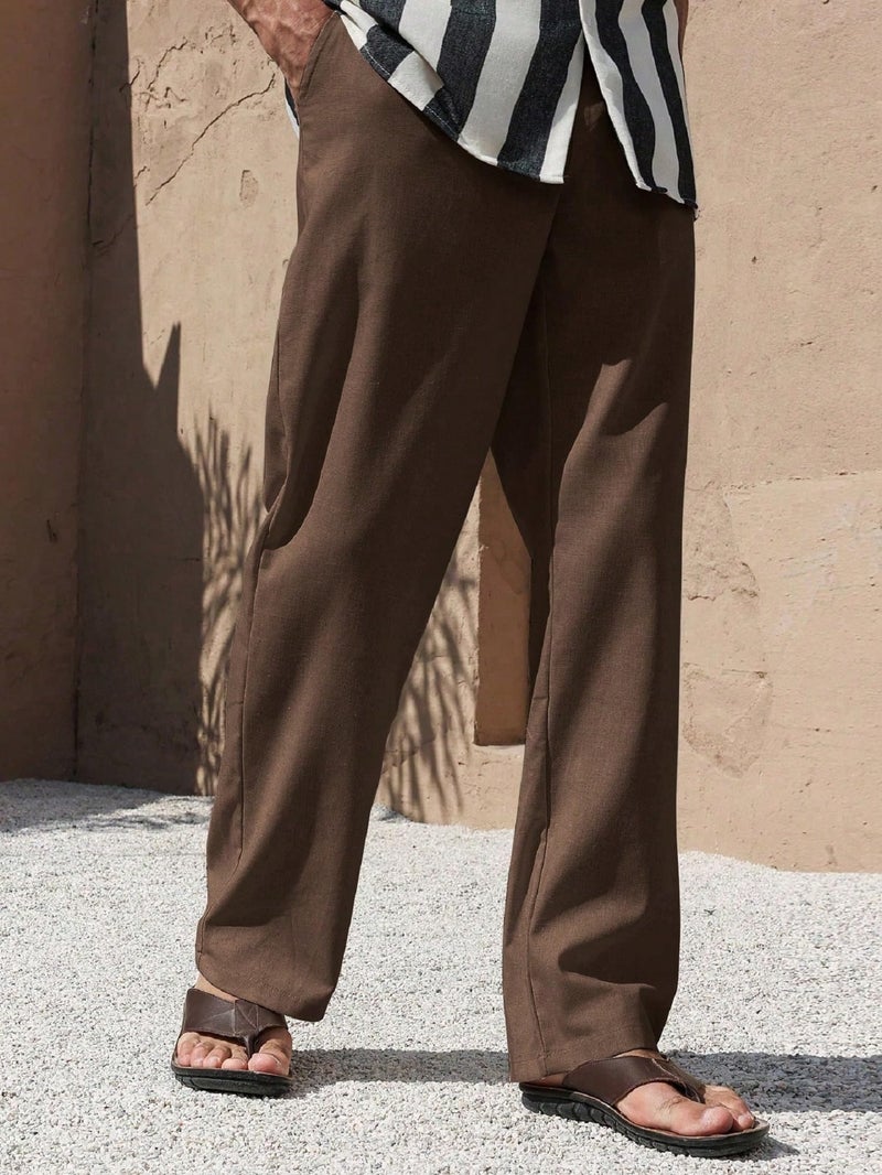 Lymio Trouser for Men | Regular Fit Casual Trouser (Trouser-39-Brown-S) - Image 4