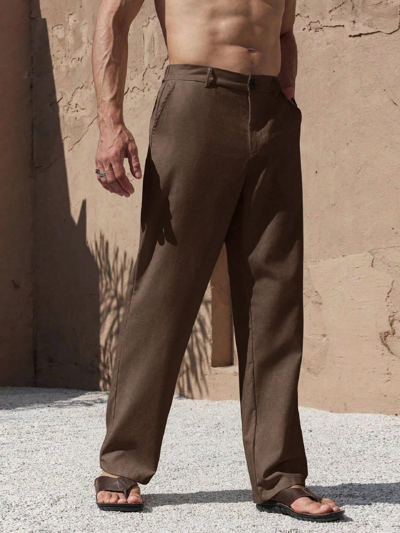 Lymio Trouser for Men | Regular Fit Casual Trouser (Trouser-39-Brown-S) - Image 2
