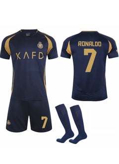 24/25 Season Riyadh Away Football Kits RONALDO #7 Fans Football Jersey/Shorts Socks Gift Set Youth Sizes and Adult Size
