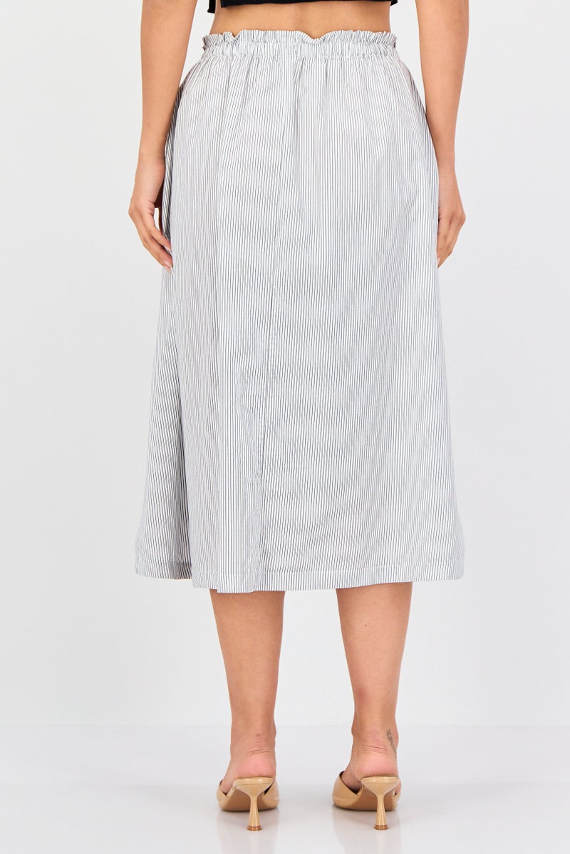 GAP Women Stripe Midi Skirt, Multicolor - Image 3