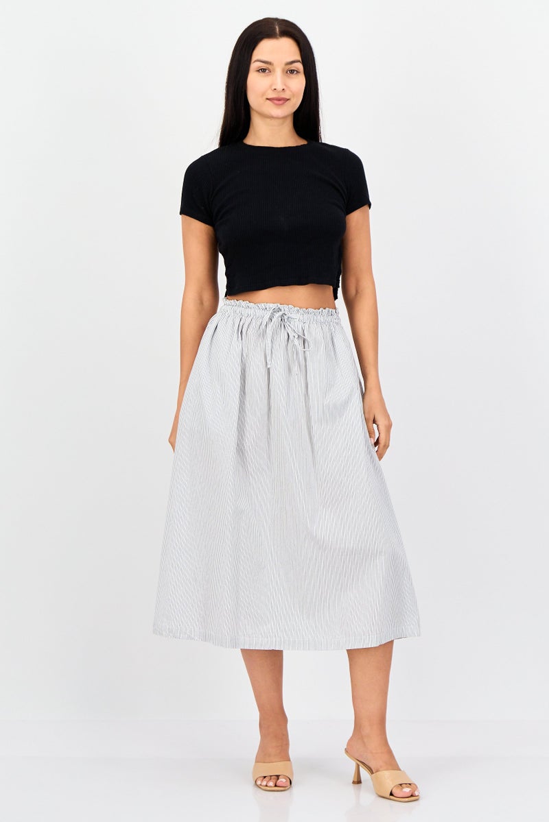 GAP Women Stripe Midi Skirt, Multicolor - Image 4