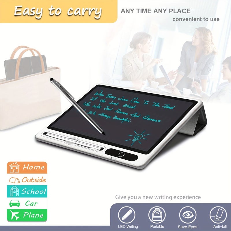 Portable Electronic Whiteboard 9.3 Inch Rose Gold With Stylus Foldable Case - Image 1