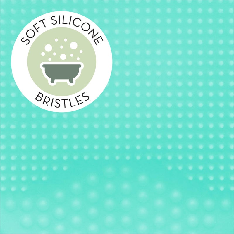 S&T INC. Exfoliating and Massaging Cradle Cap Bath Brushes for Baby, Silicone - 2 Inch x 2.5 Inch, Grey and Teal, 2 Pack - Image 4