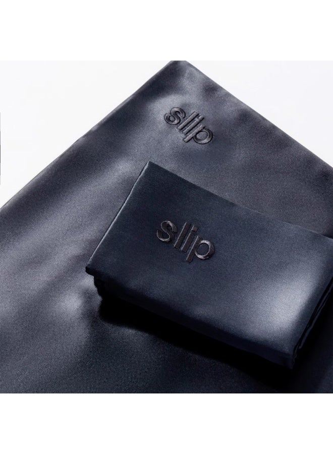 Slip Silk Pillowcase - Queen - Black - Image 3