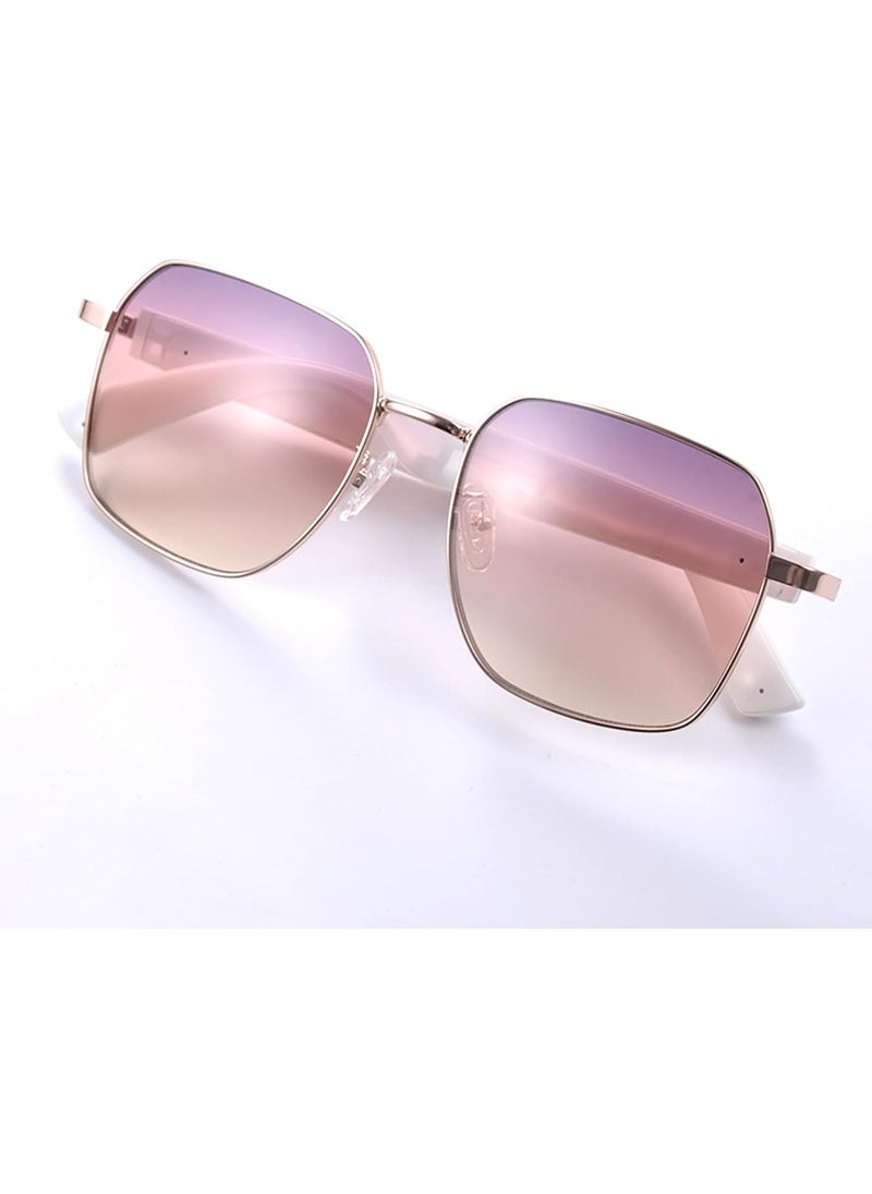 Generic MZ02 Smart Bluetooth Glasses For Listening To Music And Talking On The Phone, Sunglasses That protect Against UV400 Ultraviolet Rays, Support 15-Minute Fast Charging (Gradient Pink)  - Image 1